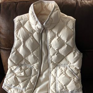 J Crew Women’s Puffer Vest - Cream Color - Size Lg